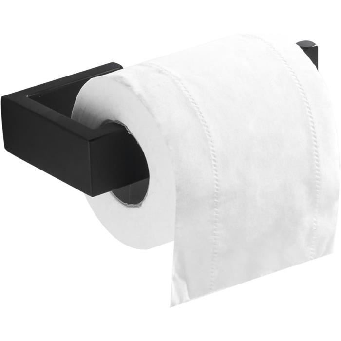 Support Rouleau Toilette Flybath - Acier Inoxydable Noir Mat Sans Couvercle Pour Salle De Bain