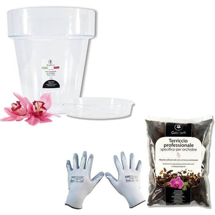 Pots Autonomes Avec Réservoir D'Eau - Pour Orchidées Et Plantes D'Intérieur - Transparent - Drainage Intégré - Taille M Et L