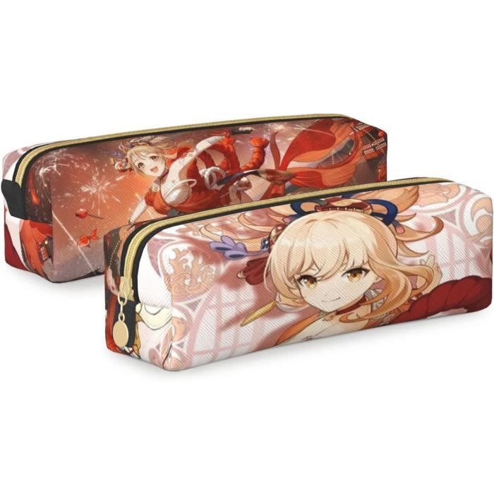 Trousse à Crayons Manga FEIDIAO - Grand Format, Motif Anime Momo Ayase, Sac Portable PU Pour école Ou Cosmétiques