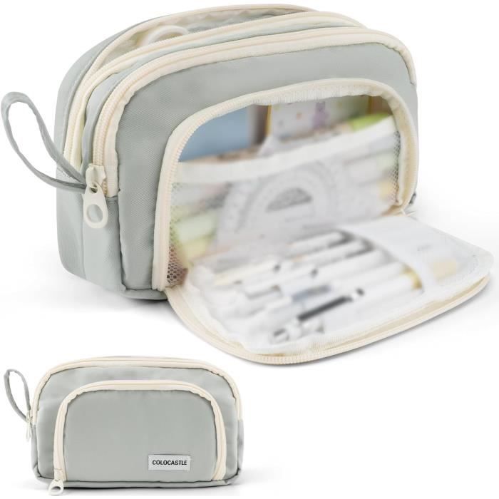 Maomaoyu Trousse à Crayons Grande Capacité 3 Compartiments - Trousse Scolaire Enfant Filles Et Garçons - Idéal Primaire Et Collège