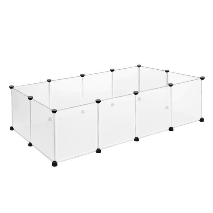 Meilleurs prix pour Enclos en plastique pour animaux de compagnie - UISEBRT - 145 x 75 x 48 cm - Sans porte - Cochon d'Inde - Blanc