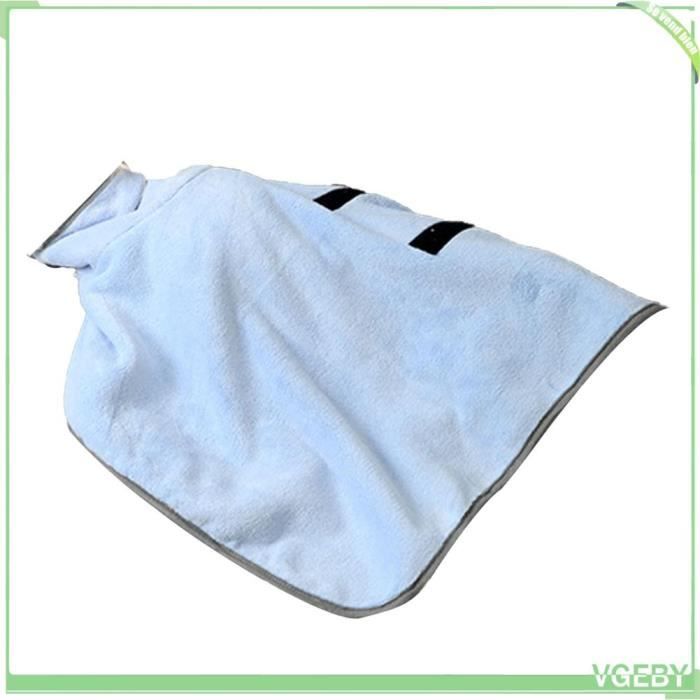 Comparer les prix de Peignoir de serviette pour chien Peignoir en serviette pour chien, forte Absorption d'eau, manteau à animalerie soin Bleu M