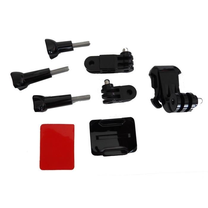 QUOTRE Support de Fixation pour Casque de Moto, Kit de Fixation Gopro  Casque Caméra d'action Ensemble d'accessoires de Moto Compatible avec Gopro  Hero