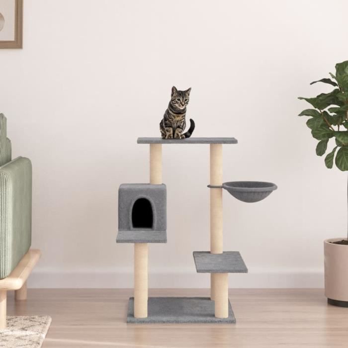 Vidaxl Arbre à chat avec griffoirs en sisal gris clair 825 cm 172386