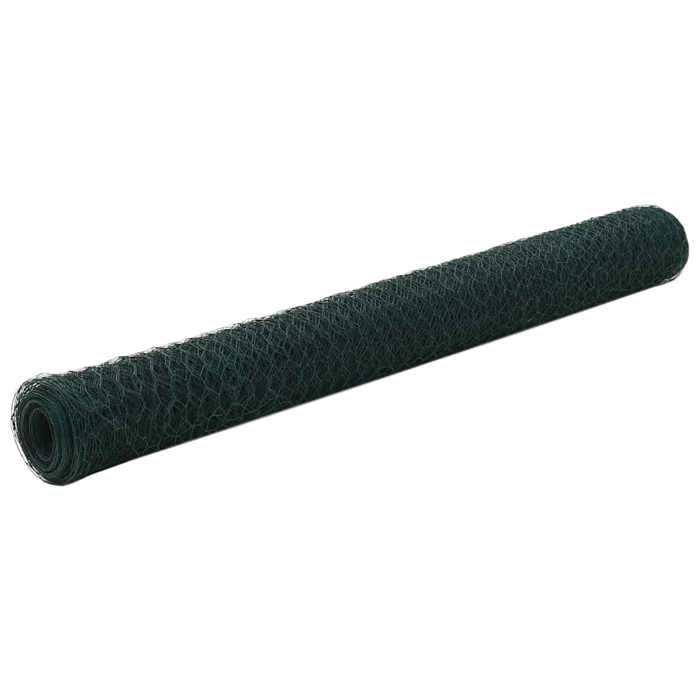 vidaXL Grillage Acier avec revêtement en PVC 25x1 2 m Vert 143266