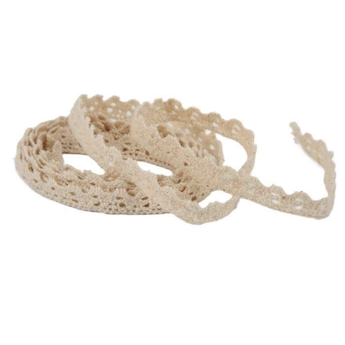 Ruban Dentelle Métallique Dorée - 14,2 M X 23 Mm - Garniture Polyester Pour Couture, Mariage, Décor - Finition Vintage