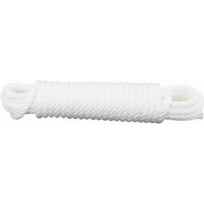 Drisse En Polypropylène Blanc - Diamètre 6mm, Longueur 150m, Pour Bateaux, Occasion