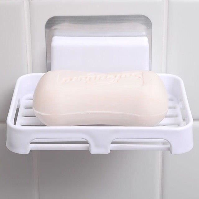 Porte-savons Avec Couvercle - Lot De 2, Avec Drainage Et Adhésif - Pour Salle De Bains, Douche Ou Cuisine