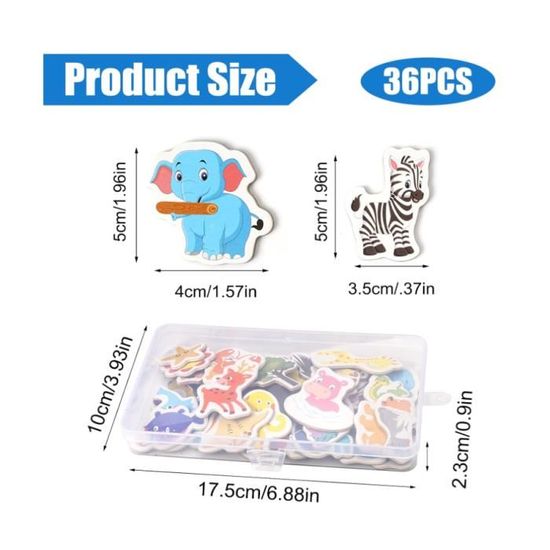 THQAE 12 Pcs magnet frigo enfant, magnet enfant, Magnet frigo Enfant Petits Aimants Éducatifs, Jeu Magnétique pour Enfants, Magnets Aimantés Faits de Matériaux en PVC