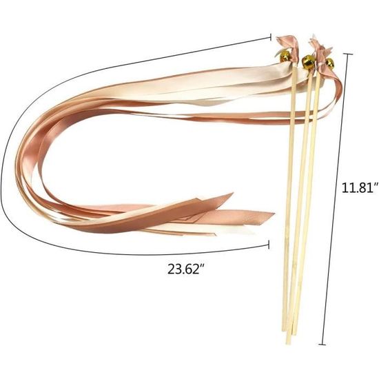 30 Pièces Baguettes de Mariage, Baguettes de Mariage avec Cloches