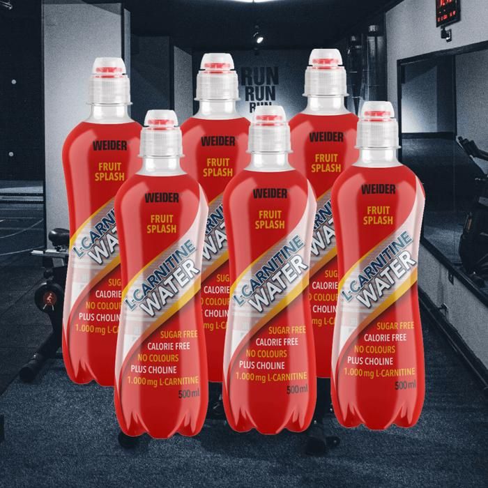 L-Carnitine Eau 6x500ml Fruit Splash Weider Seche