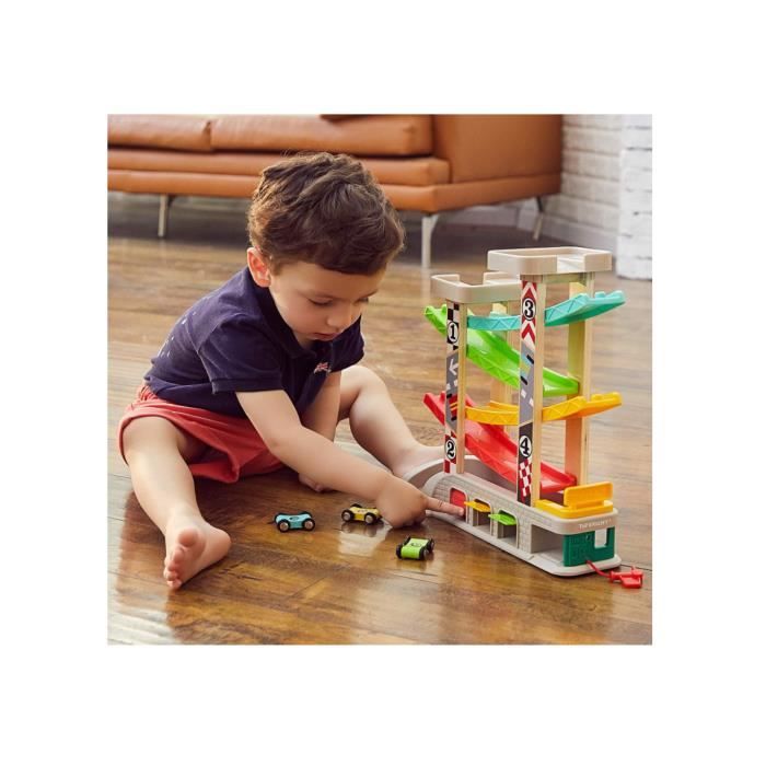 NetBoat Jouet Garçon 2 Ans,Cadeau Jouet Voiture pour Enfant 1 an 2 Ans,  Jeux Rampe de Course en Bois pour 12 18 Mois - Cdiscount Jeux - Jouets