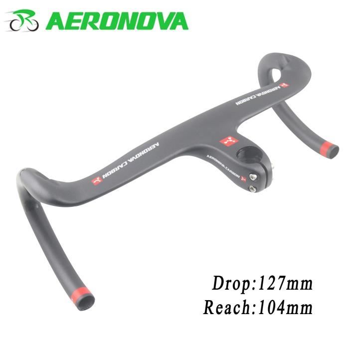 Guidon de vélo en carbone KOWAKU - Barre plate 540x25,4 mm - Noir