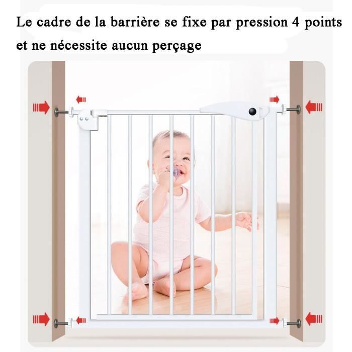 Barrière de Sécurité Extensible Bebe-Enfant 65-74 cm Barrière
