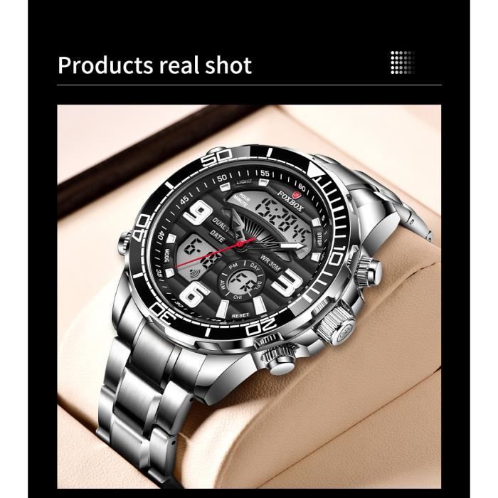 Montre Homme Razel Quartz Dorée - Cadran Blanc - Bracelet Cuir Marron - Bon état