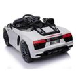 Voiture électrique pour enfant Audi R8 Spyder Blanc - Licence officielle Audi - Batterie 12v et télécommande-2