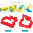 Kit d'outils de pâte à modeler ROSENICE - 20 pcs - Moules et modèles pour enfants - Jaune-2