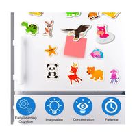 Lot 10 Pièces Aimants Frigo Animaux 3D Silicone - Magnets Réfrigérateur Éducatifs Pour Enfants Décoration Frigo Enfants