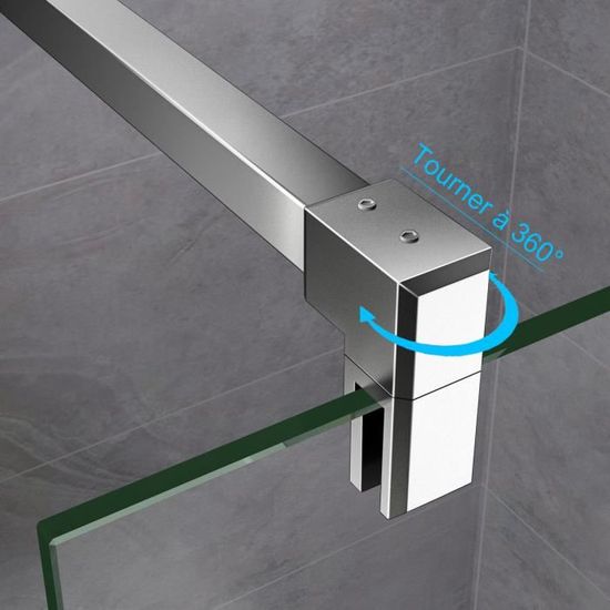 Paroi De Douche Walk-in En Verre De Sécurité 6 Mm Avec Traitement Anticalcaire Transparent 90 Cm Hauteur 200 Cm Profile Profile Blanc Graine Ref Pa2414btne A4873526
