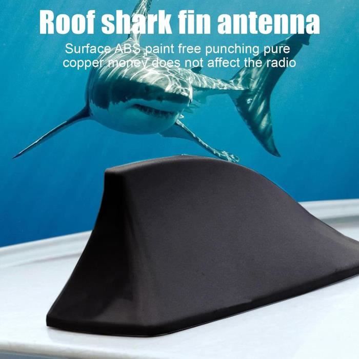Antenne de voiture Lumiereholic Voiture radio antenne aileron de requin  Antenne de toit d'antenne de voiture universel Shark Noir - Cdiscount Auto