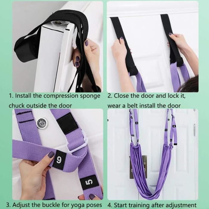Sangle Extensible Sangle de yoga extensible - Sangle de yoga en polyester et coton ...