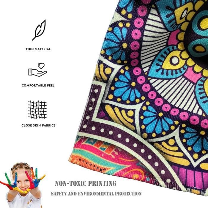 FANSU Poncho De Bain Serviette De Poncho à Capuche Microfibre Peignoir De Séchage Rapide For Adultes Enfant Plage Plongée De Bain à Capuchon Bain De Plage Surf (Jaune Rayé,60x110cm