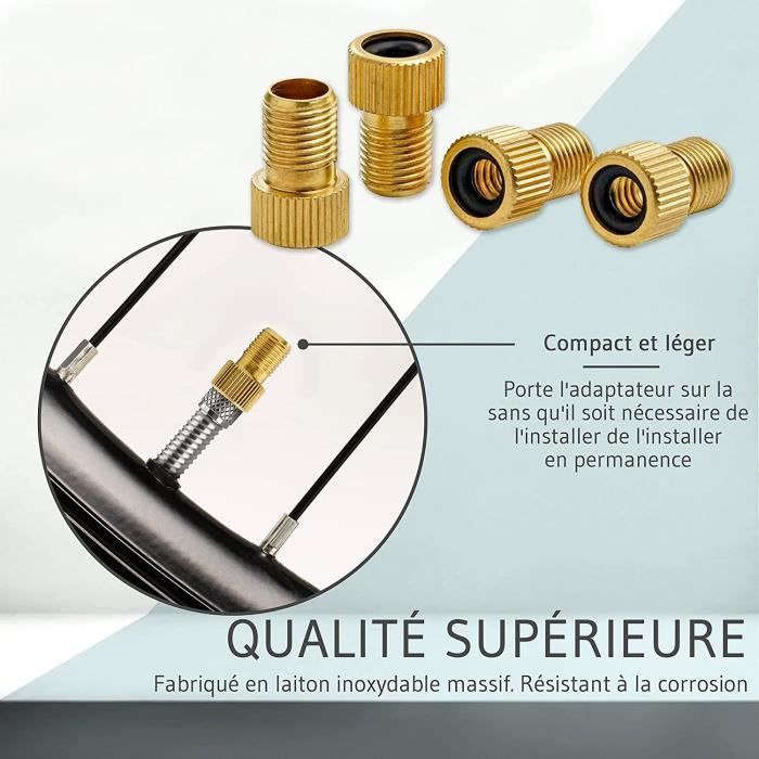 Valve Tubeless Vtt Voarge Dunlop Lot Complet De 16 Valves De Vélo Avec Adaptateur De Valve De Vélo écrous Bouchons De Valve Noyau De Valve Pour Pneu Standard Obus De Valve