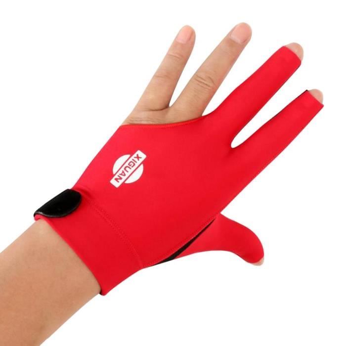 Gant de billard professionnel pour main gauche - COLAXI - 3 doigts - Rouge  et noir - Absorption de la sueur - Cdiscount Jeux - Jouets
