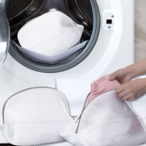 Lot De 2 Sacs Lavage Chaussures Machine - Filet Avec Fermeture éclair, 19x39 Cm, Avec Embauchoir, Gris