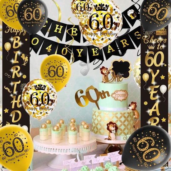 Deco Anniversaire Homme 60 Ans Happy Birthday Decorations 60 Ans De Fete En Noir Or Joyeux Anniversaire Decoration Ballon 60 Ans D Cdiscount Maison Deco Anniversaire Homme 60 Ans Happy Birthday Decorations 60 Ans De Fete En Noir Or Joyeux Anniversaire Decoration Ballon 60 Ans D Cdiscount Maison