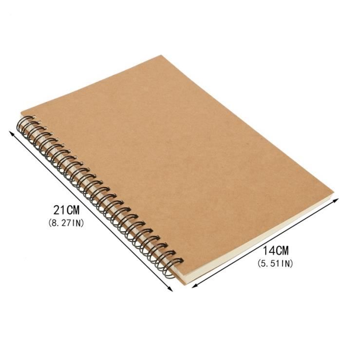Bloc-notes Spirale Vintage Designworks Ink – 80 Pages, 8,9x14,6cm, Couverture âne, Fermeture élastique