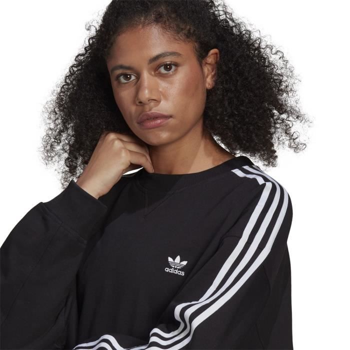 Sweat ADIDAS Originals Adicolor Classics Noir Femme Adulte Vetement Manches longues Col capuche Noir Cdiscount Pret a Porter