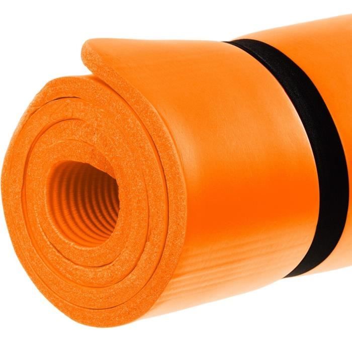 Tapis de sol Tapis Gym Mousse Grand Confort GVG SPORT orange et noir-  FitnessBoutique