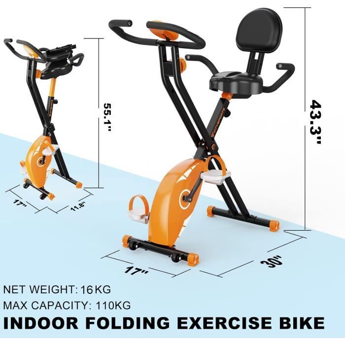 Vélo D’appartement Pliable VirtuFit IConsole – Confort, écran, Cardio Et Rangement Facile