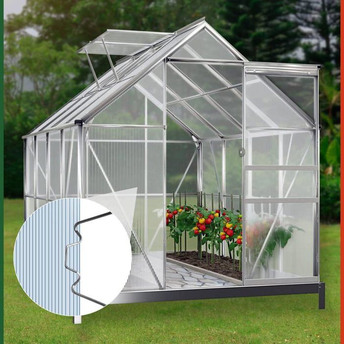 Serre De Jardin Verre 120 Pcs Clips De Fixation Pour Vitre De Verre à Effet De Serre En Acier Inoxydable (avec 60 Serre Verre