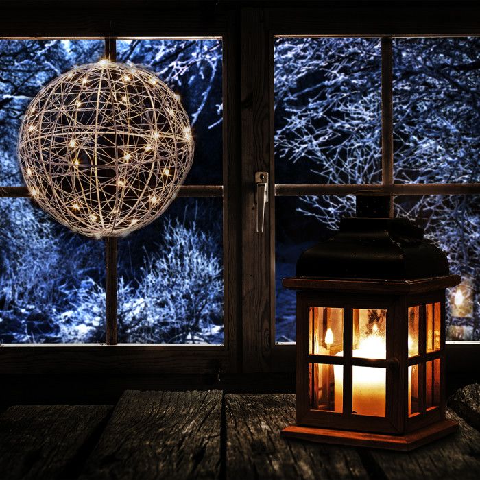 Lot De 12 Boules De Noël à LED - Nez Clignotant - Diamètre : 8 Cm - LED Rouge Et Blanc - Éclairage à Motifs Boules De Sapin (1 Lot De 12