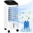 Climatiseur Mobile ventilateur humidificateur 3 en 1 sur roulettes minuterie et oscillant réservoir 3,5L avec 2 blocs réfrigérants