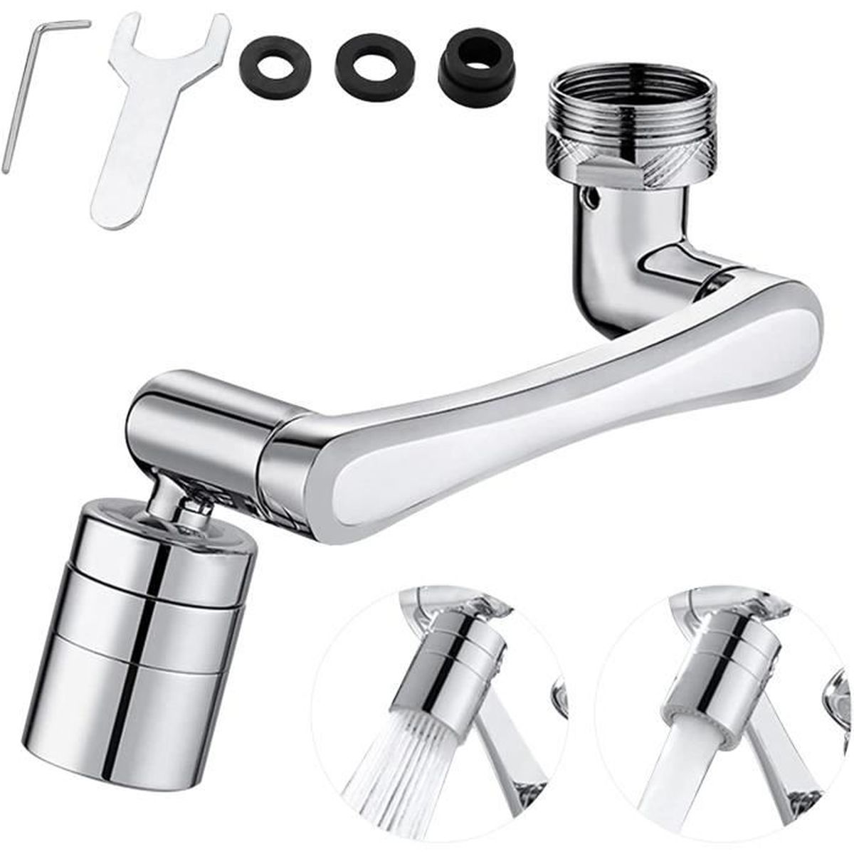 LIWI-Rallonge Robinet Cuisine Tête De Robinet De Cuisine 360 Pivotant