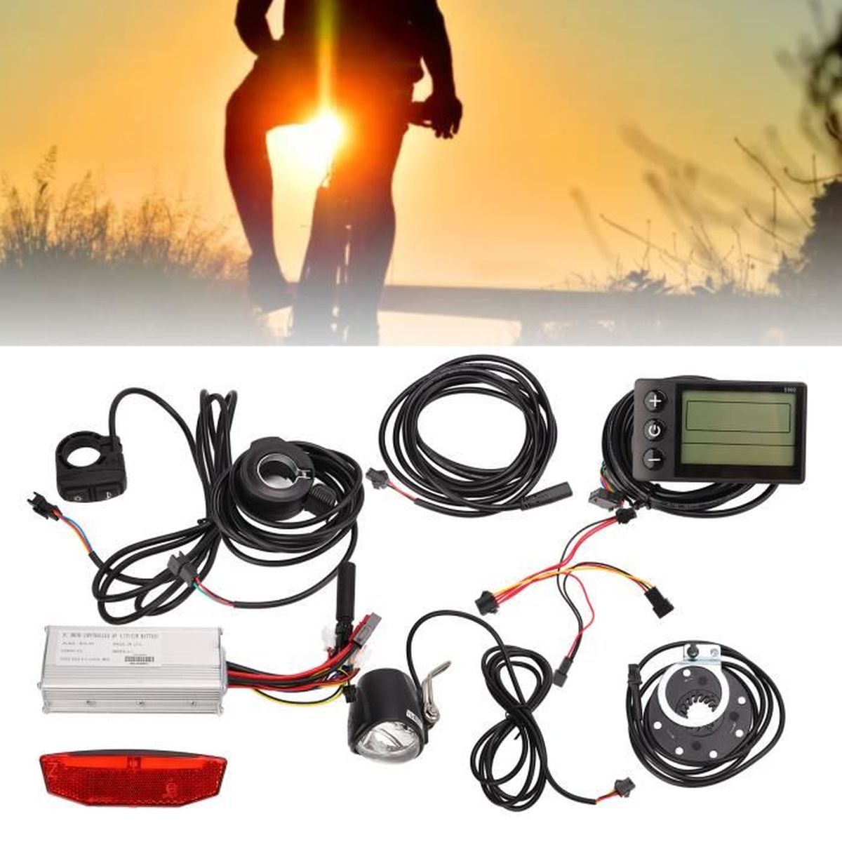 Kit Moteur Roue Arrière 20" 48V 1500W Avec Contrôleur 35A Et écran LCDS866 GF - Conversion Vélo électrique