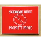 BRAND plaque gravée panneau "STATIONNEMENT INTERDIT PROPRIETE PRIVEE" 150 x 200 mm