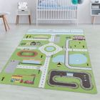 Tapis d'Enfant Chambre - Titan - La Circulation - Vert - 140 x 200 cm - 100% Polypropylène - SIMPEX
