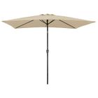 Parasol - HAPPY GARDEN - HAPUNA - Rectangulaire 2x3m - Beige - Mât droit incliné