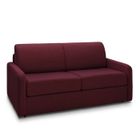 ITALIAN SPIRIT Canapé convertible express MAC MAHON sommier lattes 160cm matelas 16cm tissu tweed rouge mahogany rouge Tissu Inside75