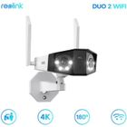 Reolink 4K UHD Caméra de sécurité extérieur WiFi 5 GHz - 180°Vue Double Objectif - Détection,Vision Nocturne en couleur - Duo 2 WiFi