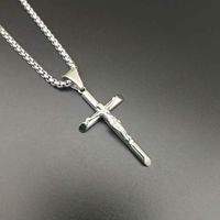Collier Pendentif Croix Chrétienne Argent - Bijou Religieux Catholique - Cadeau pour Elle et Lui