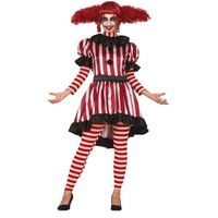 Costume de clown femmes - FIESTAS GUIRCA - Rouge/Blanc - Polyester - Taille 38/40