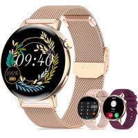 Smartwatch Pour Femme, Appels Et Réponses Bluetooth 5.1, Montre Intelligente De 1,32" Avec Physiologie Féminine Cardiofréque[J9963]