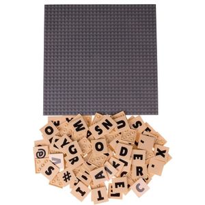 Gris/Noir Compatible avec Les Plus Grandes Marques Strictly Briks Lot de 4 plaques de Base de qualité/40 Briques Stackers 2x2 améliorées pour Construction Une Tour 15,4 x 15,4 cm 