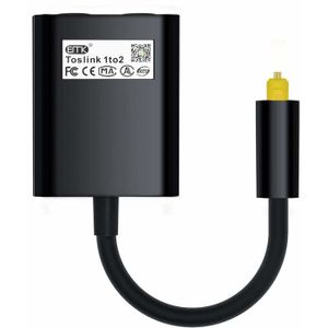 Répartiteur Audio Numérique Fibre Optique 1 Entrée 2 Sorties - Splitter Toslink Home Cinéma TV