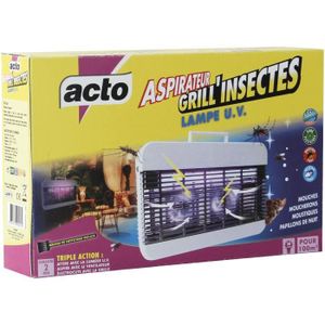 PRODUIT INSECTICIDE ACTO Grill insectes aspirateur lampe UV - 100 m² s